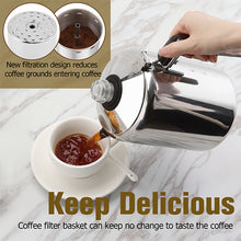 Load image into Gallery viewer, Camping Coffee Pot Stainless Steel Percolator Coffee Pot Outdoors 9 Cup Percolator Coffee Pot for Campfire