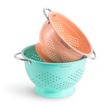 Load image into Gallery viewer, Rorence Powder Coated Steel Colander - Set of 2/3 - White/Colorful
