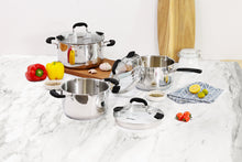 Load image into Gallery viewer, saucepan stock pot Glass Lid with Two Side Spouts