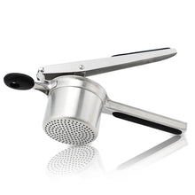 Load image into Gallery viewer, Rorence Stainless Steel Potato Ricer with Silicone Grip Handles - Black
