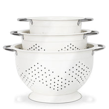 Load image into Gallery viewer, Rorence Powder Coated Steel Colander - Set of 2/3 - White/Colorful