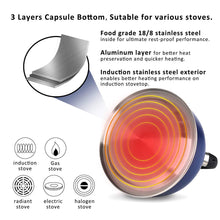 Load image into Gallery viewer, blue tea kettle for stove top