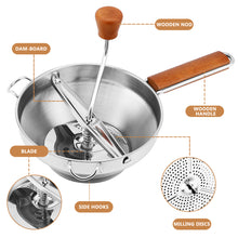 Load image into Gallery viewer, best food mill for tomatoes baby stianless steel 3 discs