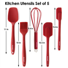 Load image into Gallery viewer, Metal Mixing Bowl Set with Lids Nesting Bowls for Kitchen Set of 8 - Red