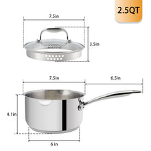 Load image into Gallery viewer, 2.5quart cooking sauce pan supplier