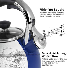 Load image into Gallery viewer, stainless steel tea pot that whistles
