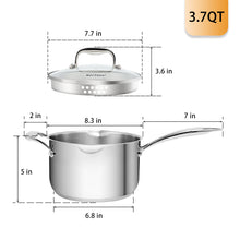 Load image into Gallery viewer, pasta pot with Pour Spout & Glass Lid with Two Side Spouts manufacturer