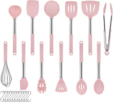 Load image into Gallery viewer, Rorence Silicone Cooking Utensil Kitchen Utensil Set 12 Pieces- Blue/Pink/Green