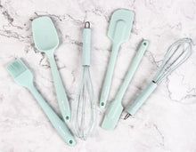 Load image into Gallery viewer, Rorence Silicone Whisk Spatula Spoonula & Brush Set of 6 - Green/Red