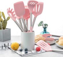 Load image into Gallery viewer, Rorence Silicone Cooking Utensil Kitchen Utensil Set 12 Pieces- Blue/Pink/Green
