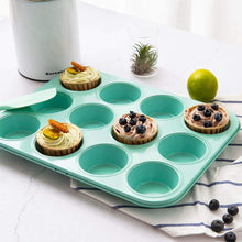 Load image into Gallery viewer, Rorence Bakeware Set Nonstick: Cookie Sheet, Rectangular Cake Pan, 2 Round Cake Pans, Muffin Pan, Loaf Pan & Cooling Rack - Set of 7 - Mint Green