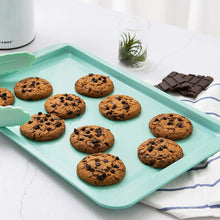 Load image into Gallery viewer, Rorence Bakeware Set Nonstick: Cookie Sheet, Rectangular Cake Pan, 2 Round Cake Pans, Muffin Pan, Loaf Pan & Cooling Rack - Set of 7 - Mint Green