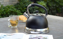 Load image into Gallery viewer, black whistling teapot
