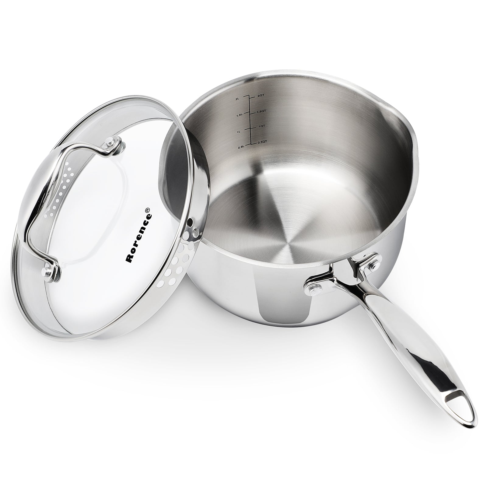 Saucière Double Isolation Rorence 500ml - Pichet à Sauce En Acier Inoxydable Avec Couvercle